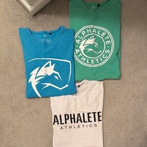 Alphalete Short-Sleeve Tees in Blue, Green, White